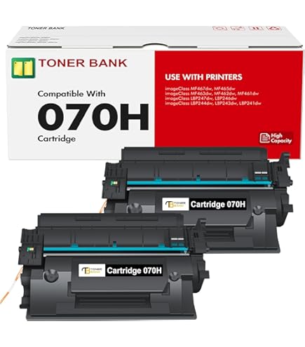 2本セット　Canon Toner Cartridge 053H BLACK Amazon.com: Canon 070H High Yield Black Toner Cartridge : Office